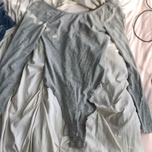 Grey h&m bodysuit